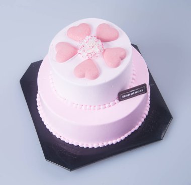 kek veya bir arka plan üzerinde düğün pastası.