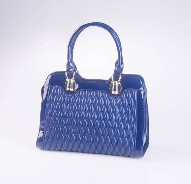 çanta. mavi renk moda kadın çanta bir arka plan üzerinde.