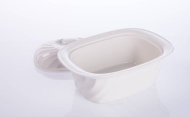 pot veya seramik gıda pot bir arka plan üzerinde.