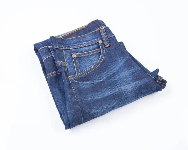 Jeans ou calça azul em um contexto . — Fotografia de Stock
