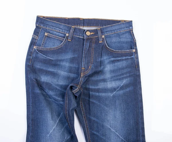 Jeans eller blå jeans på en bakgrund. — Stockfoto