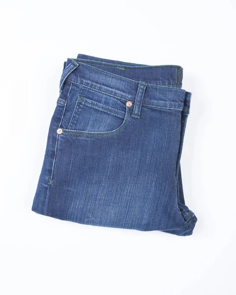 Jeans ou calça azul em um contexto . — Fotografia de Stock