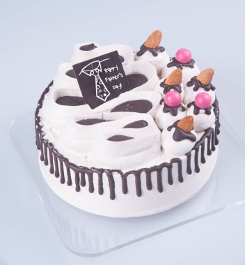 kek veya Babalar günü pasta arka plan üzerinde konsepti ile.