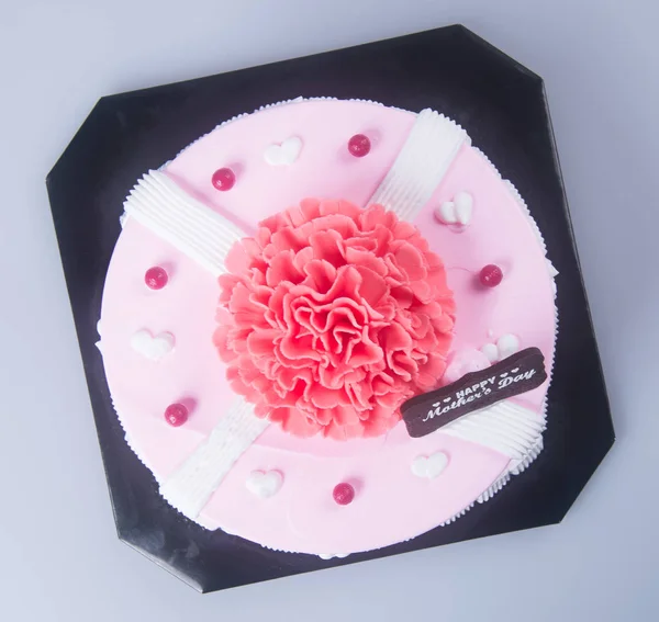 케이크 또는 아이스크림 생일 케이크에 배경. — 스톡 사진