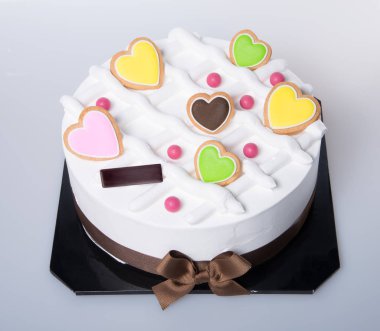 valentino gün veya dondurma kek pasta.