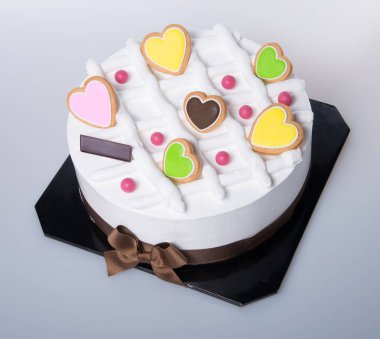 valentino gün veya dondurma kek pasta.