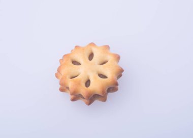 arka plan üzerinde doldurma ile kurabiye bisküvi