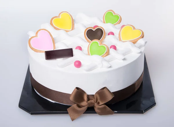 Tårta för valentino dag eller glass tårta. — Stockfoto