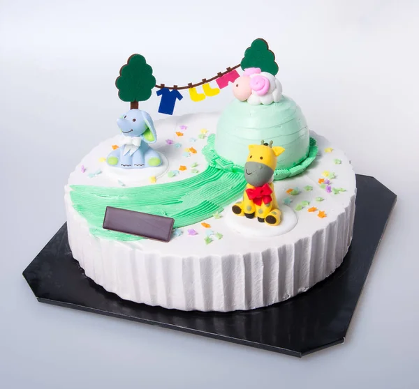 Pastel o pastel de animales creativos sobre un fondo . — Foto de Stock