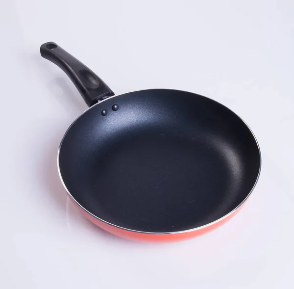 Pan or stainless steel pan on background. — Stock Photo, Image
