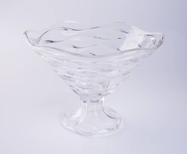 cam kase veya kristal cam kase arka plan üzerinde.