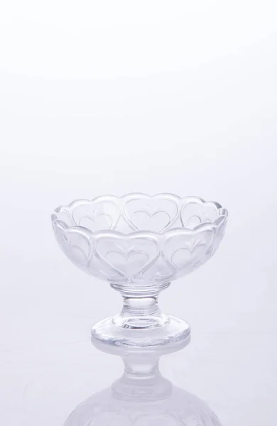 Glass bowl or crystal glass bowl on background. — Stock Photo, Image