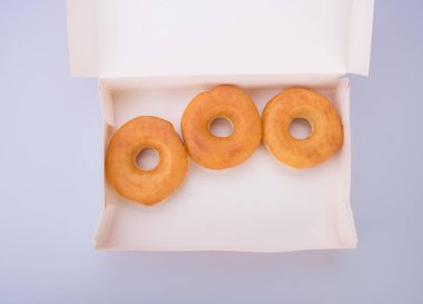 çörek veya çörek kutusundaki arka planda.