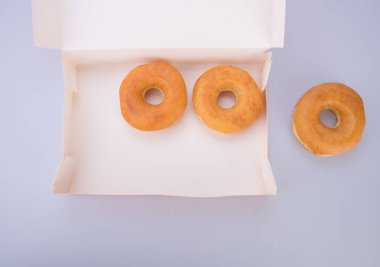 çörek veya çörek kutusundaki arka planda.