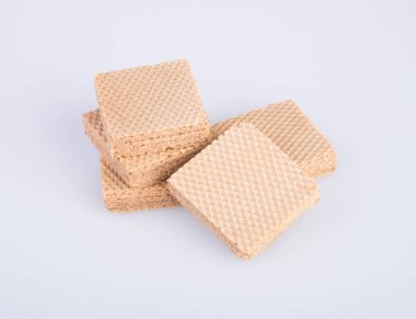 gofret veya arka planda gofret bisküvi.