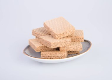 gofret veya arka planda gofret bisküvi.