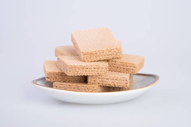 gofret veya arka planda gofret bisküvi.