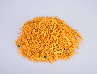 murukku veya geleneksel Hint snack chakli ve chakali backgr üzerinde