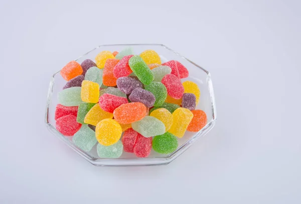 Цукерки або желе цукерки на фоні . — стокове фото