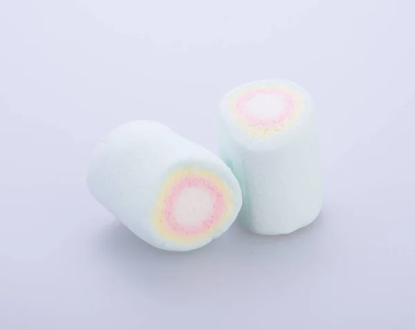 Marshmallows of marshmallows snoep op de achtergrond. — Stockfoto