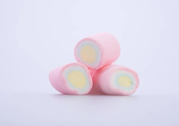 Marshmallows ou doces de marshmallows no fundo . — Fotografia de Stock