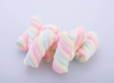 marshmallow veya şekerleme şeker arka planda.