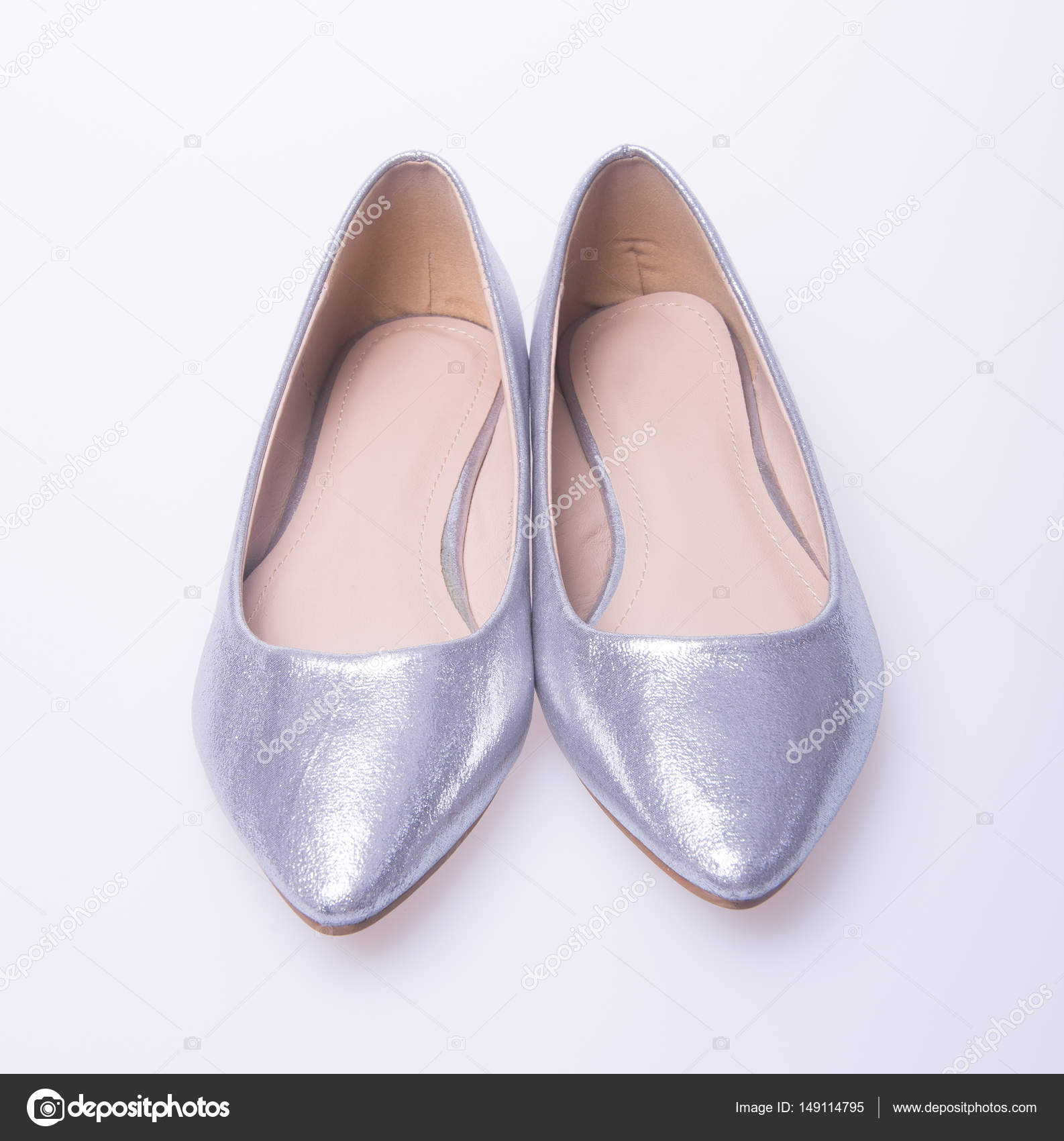 silver colour shoes womens