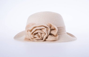 Bayan ya da çiçek ile oldukça hasır şapka şapka.