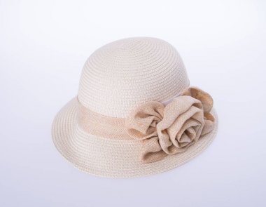 Bayan ya da çiçek ile oldukça hasır şapka şapka.