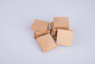 gofret veya arka planda gofret bisküvi.