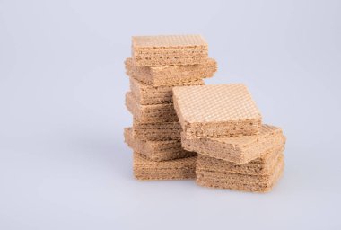 gofret veya arka planda gofret bisküvi.