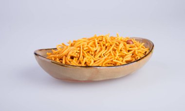 murukku veya geleneksel Hint snack chakli ve chakali backgr üzerinde