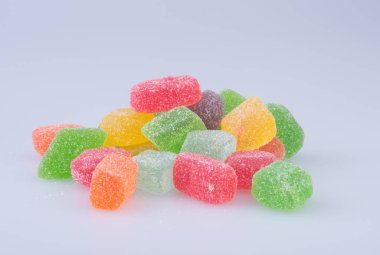 şeker ya da jöle şekerler arka planda.