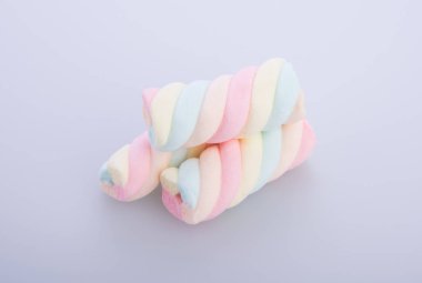 marshmallow veya şekerleme şeker arka planda.