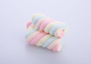 marshmallow veya şekerleme şeker arka planda.