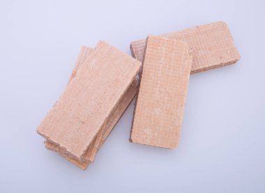 gofret veya arka planda gofret bisküvi.