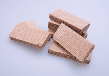 gofret veya arka planda gofret bisküvi.