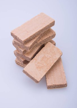 gofret veya arka planda gofret bisküvi.