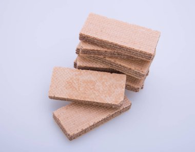 gofret veya arka planda gofret bisküvi.