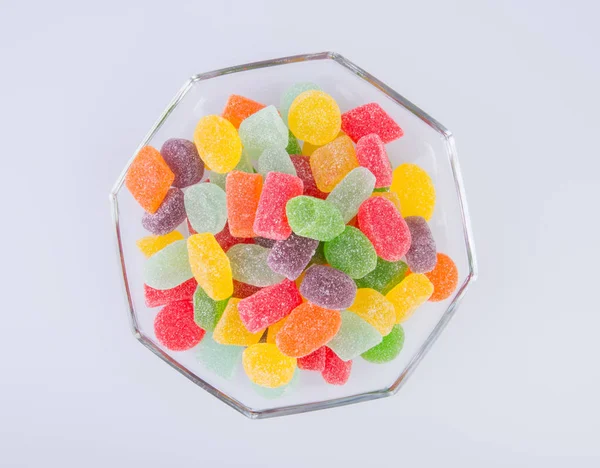 Snoepjes of jelly snoepjes op de achtergrond. — Stockfoto