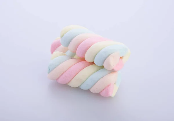 Marshmallows eller marshmallows godis på bakgrunden. — Stockfoto