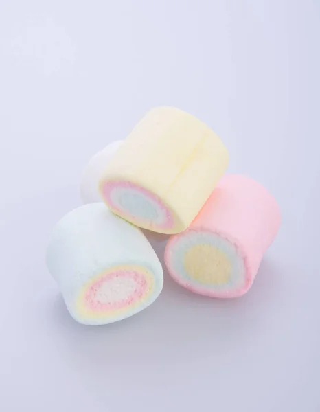 Marshmallows oder Marshmallows Bonbons auf dem Hintergrund. — Stockfoto