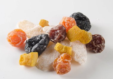 meyve ya da korunmuş mix meyve arka planda korunmuş.