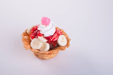 dondurma kaşık veya karışık dondurma kaşık toz dondurma arka plan üzerinde