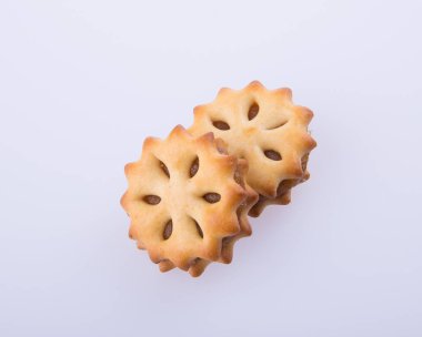 arka plan üzerinde doldurma ile kurabiye bisküvi