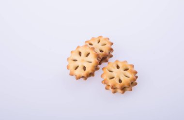 arka plan üzerinde doldurma ile kurabiye bisküvi