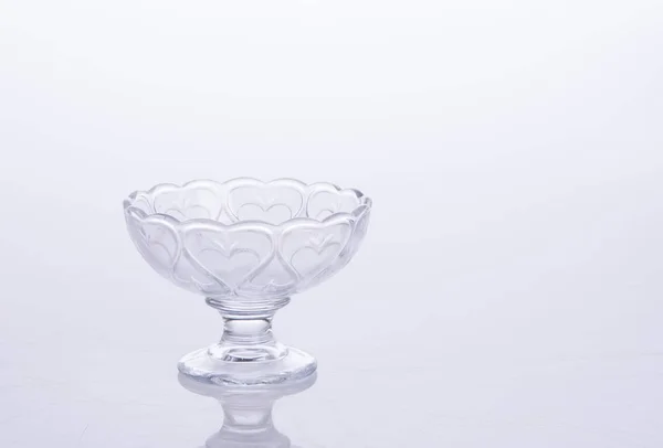 Glass bowl or crystal glass bowl on background. — Stock Photo, Image