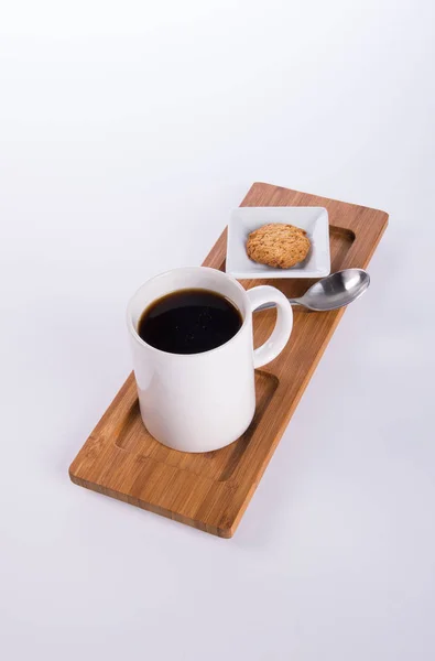 Кофе или кофе с печеньем на заднем плане . — стоковое фото