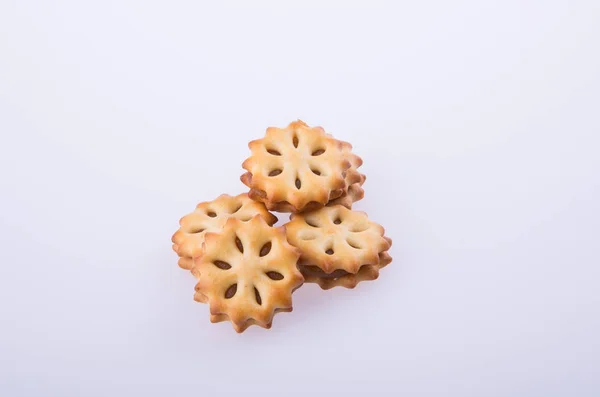 Biscoitos de biscoitos com enchimento em segundo plano — Fotografia de Stock