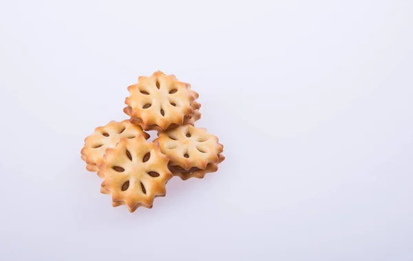 Biscoitos Biscoitos Com Preenchimento Segundo Plano — Fotografia de Stock